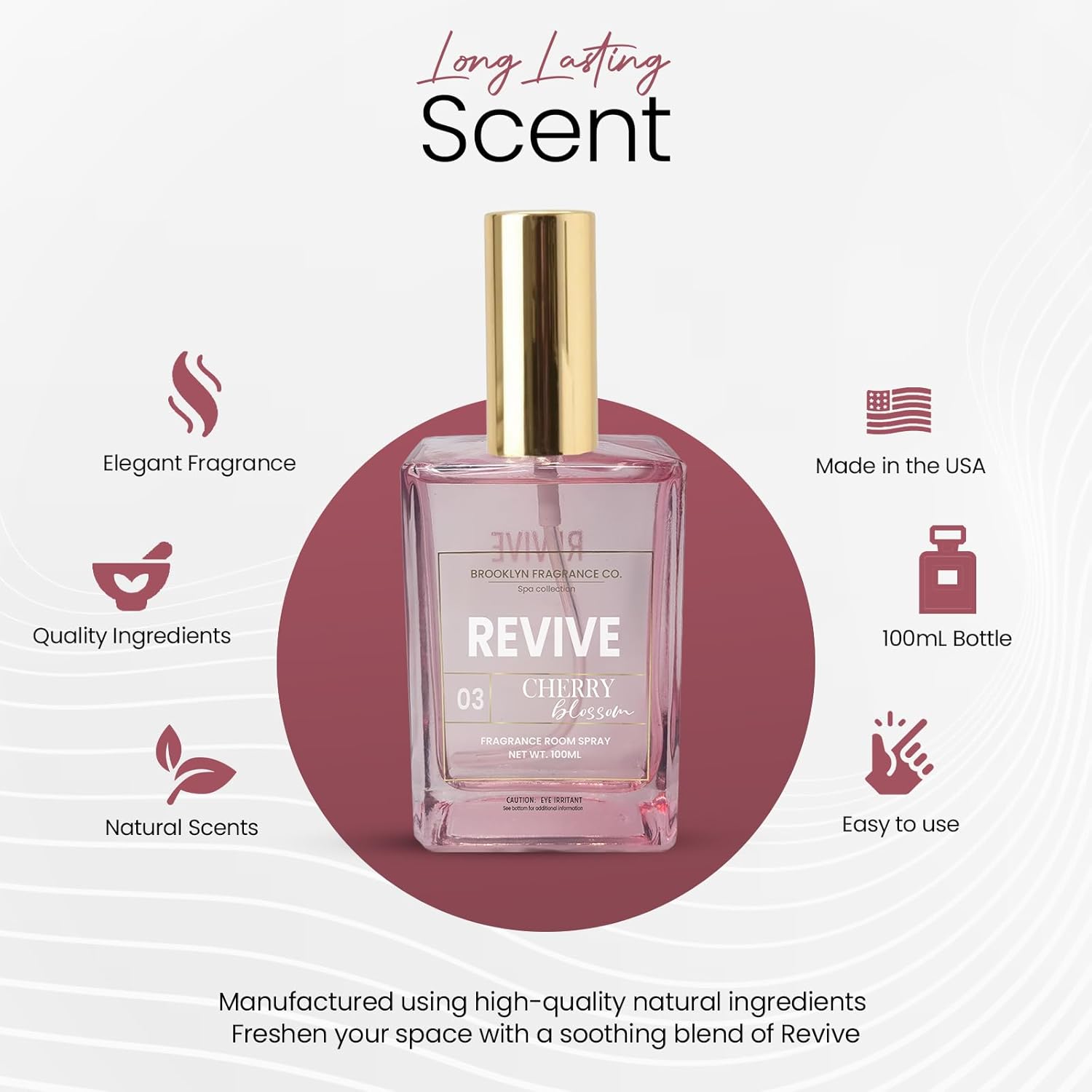 Brooklyn Fragrance Co Revive Cherry Blossom Room Spray - 100ml