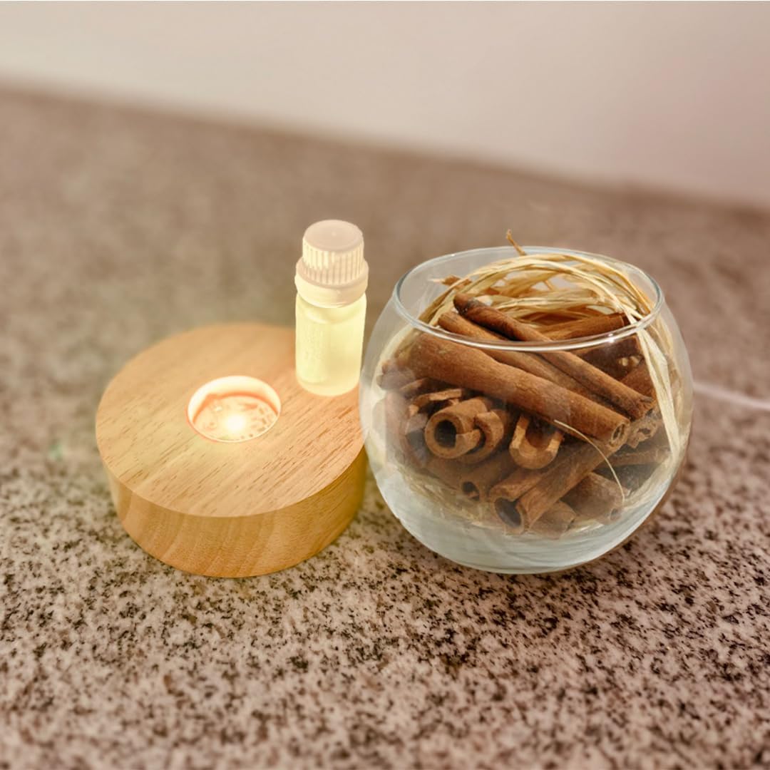 Smart Straw Cinnamon Reed Diffuser Set with LED Light