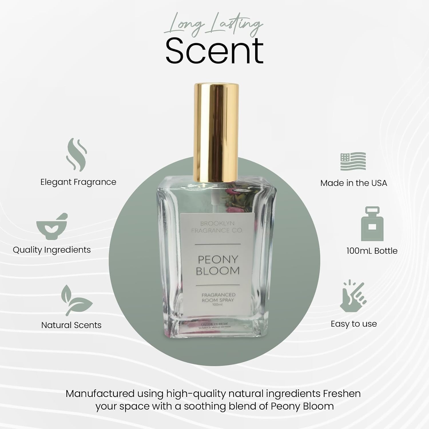 Brooklyn Fragrance Co BFC- Florals Room Spray - Premium Peony Scent - 100ml