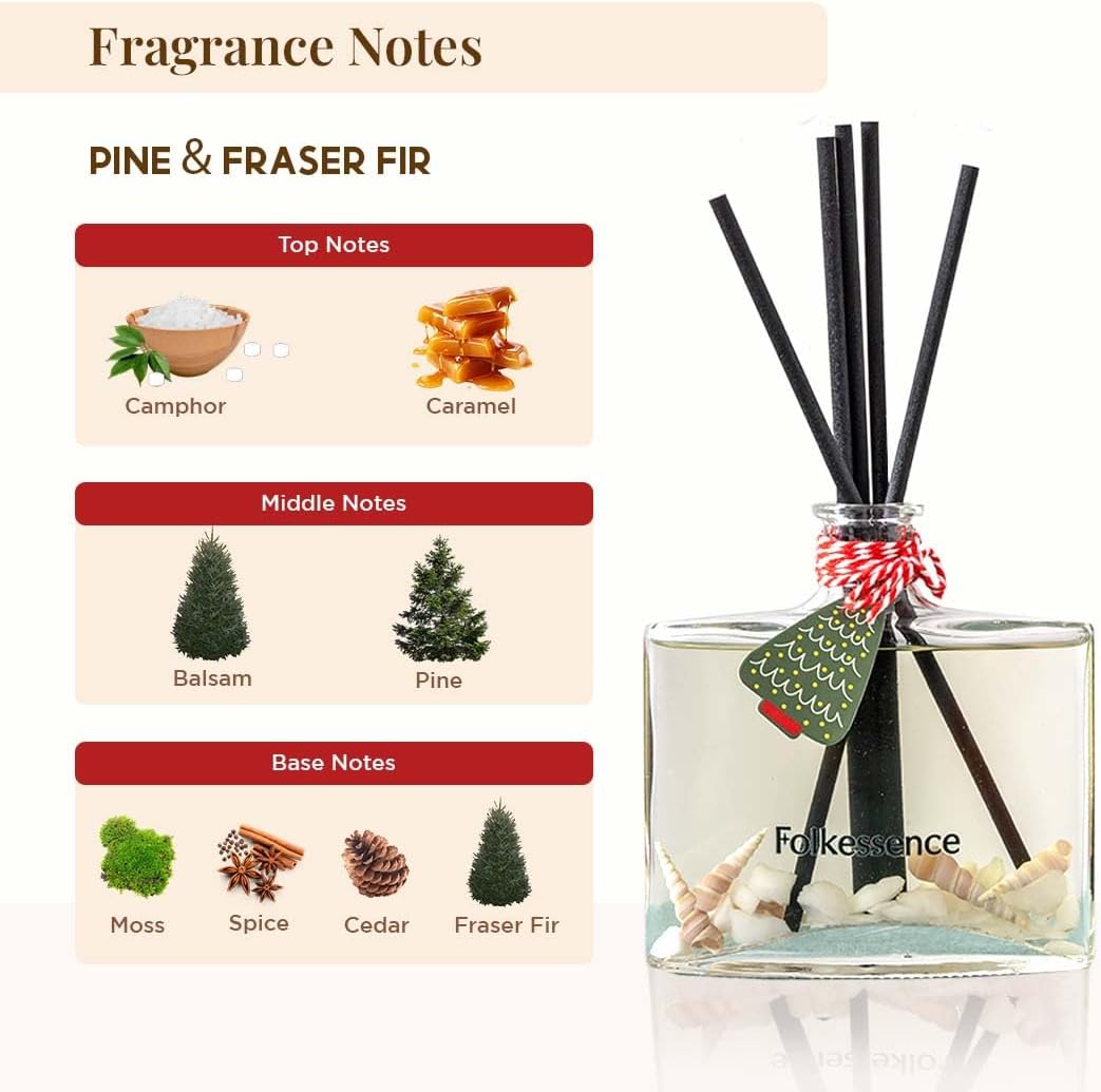 Folkulture Christmas Reed Diffusers for Home Decor