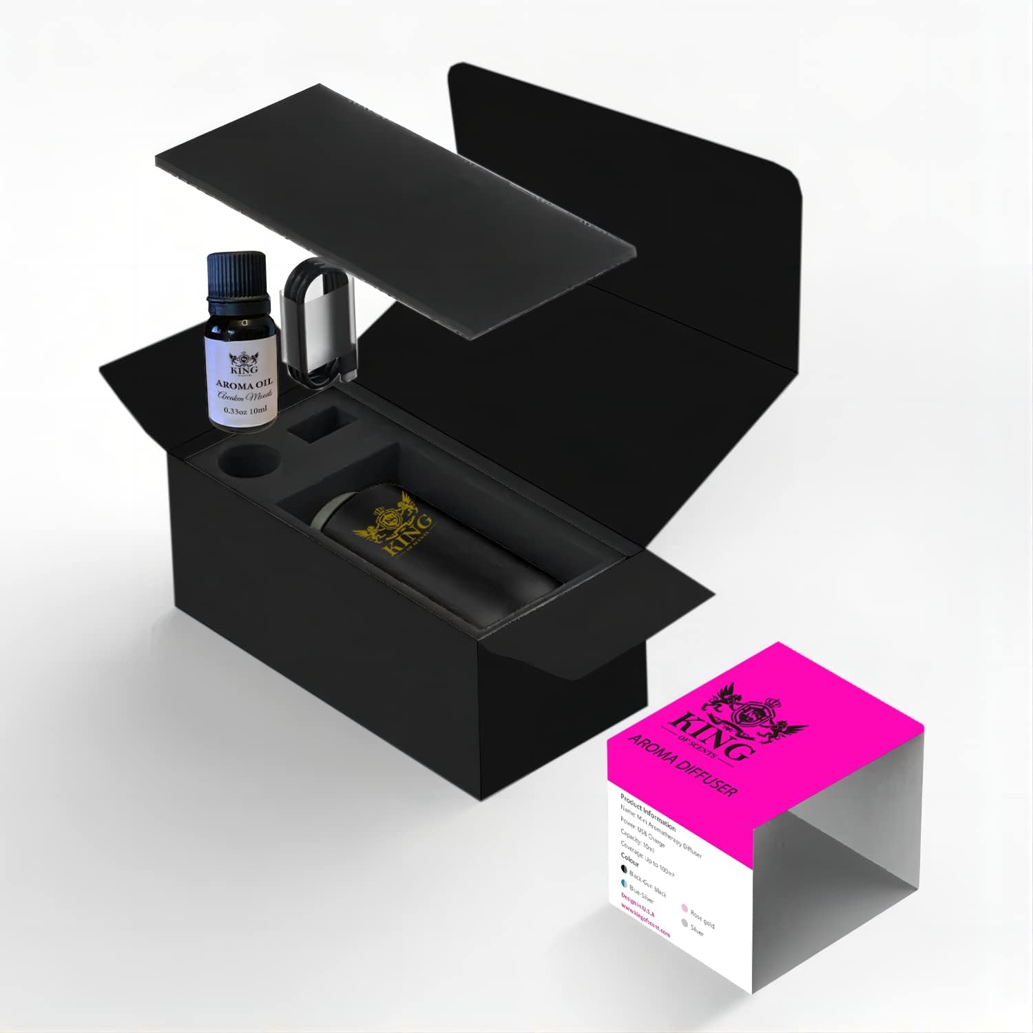 Large Room Reed Diffuser with Essential Oil Black