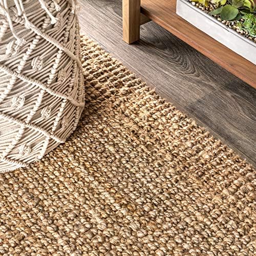 Jonathan Y NRF103A-4 Hand Woven Jute Area Rug with Fringe