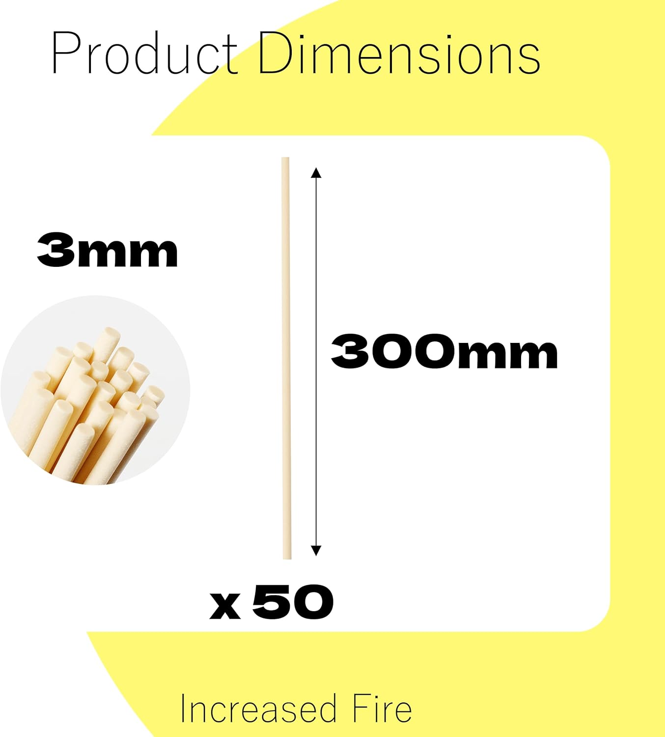 Increased Fire Oil Diffuser Sticks 50pcs Thick Reed