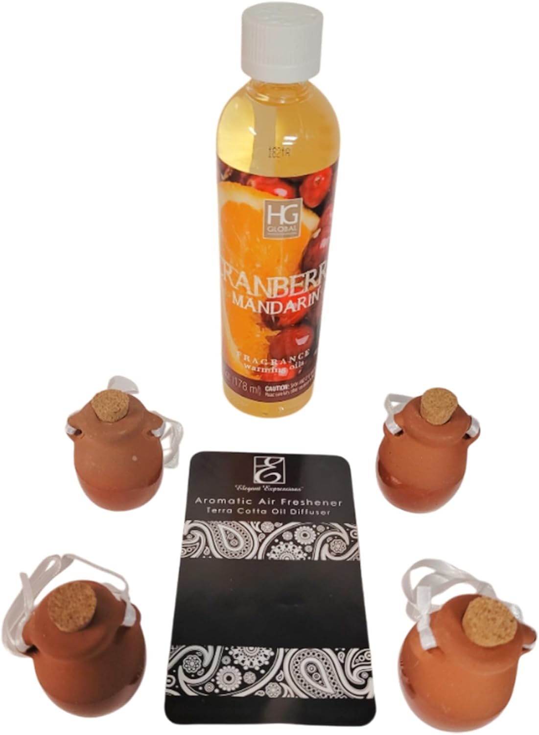 Hosley Reed Diffuser Set of 4 Brown Terracotta Aromatherapy Decor