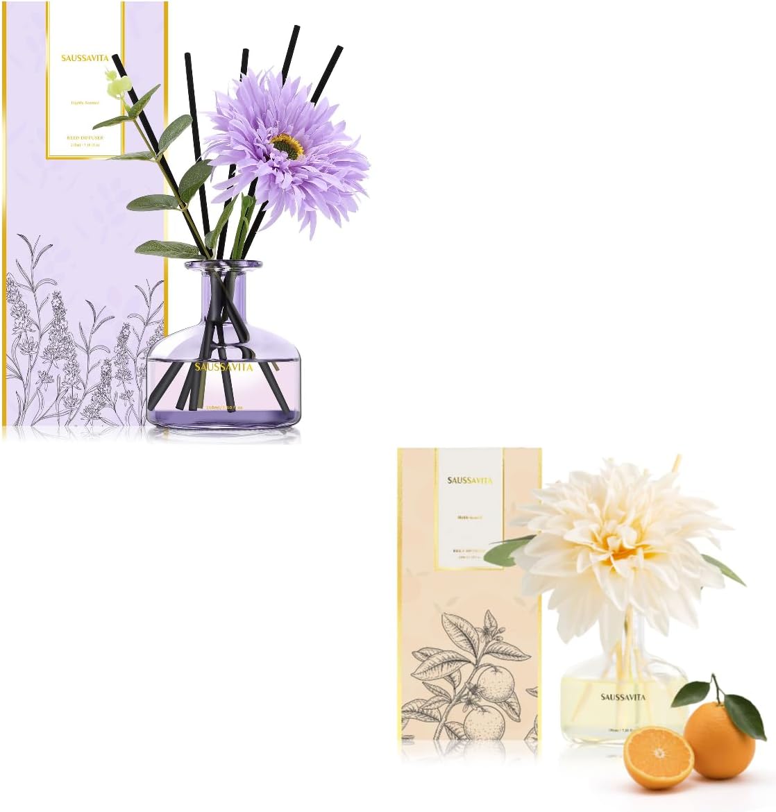 Saussavita Reed Diffusers Set 710 oz Lavender Citrus