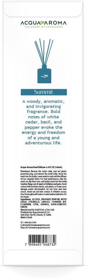 Acqua Aroma Summit Reed Diffuser 34 Fl Oz
