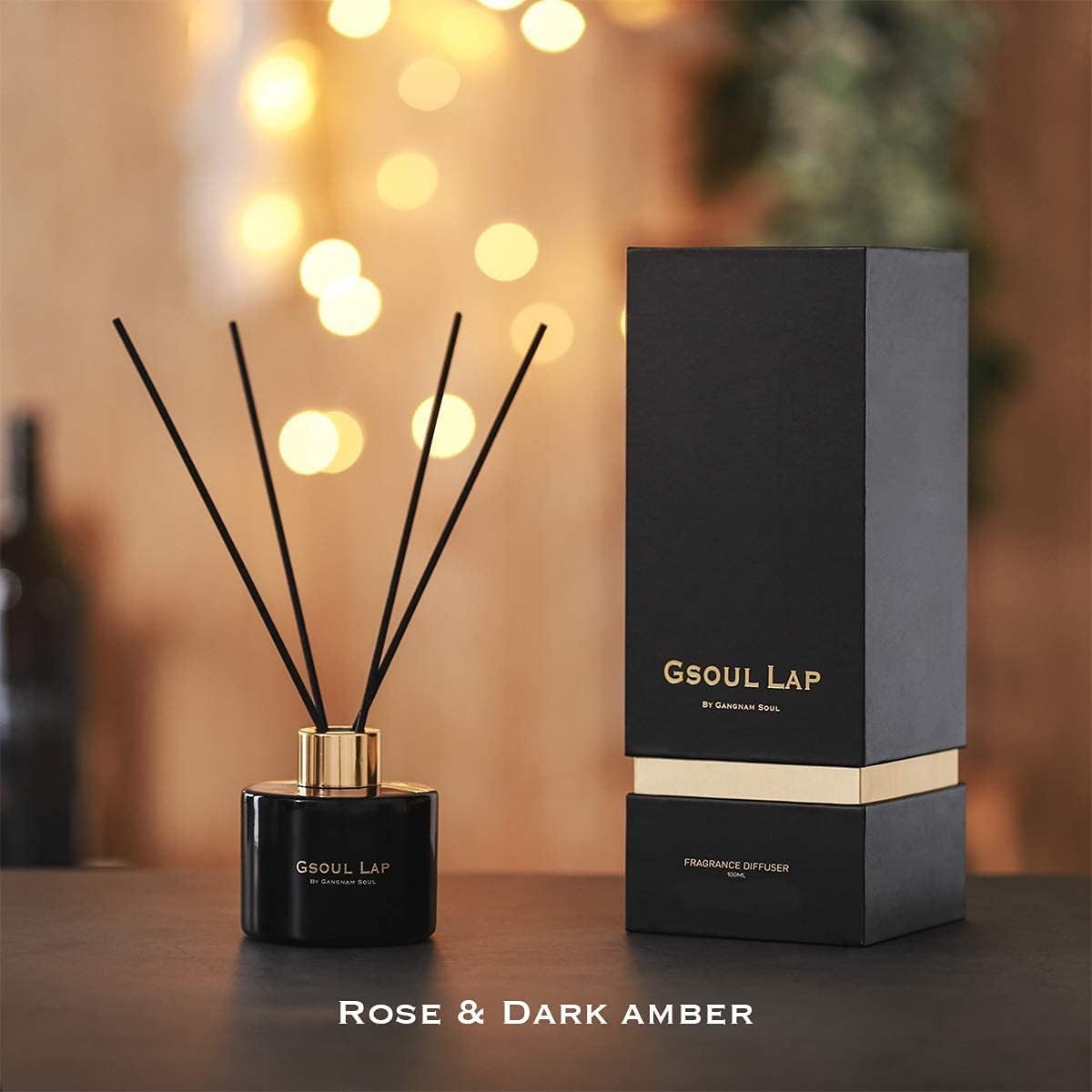 Rose Dark Amber Reed Diffuser Set 100 mL