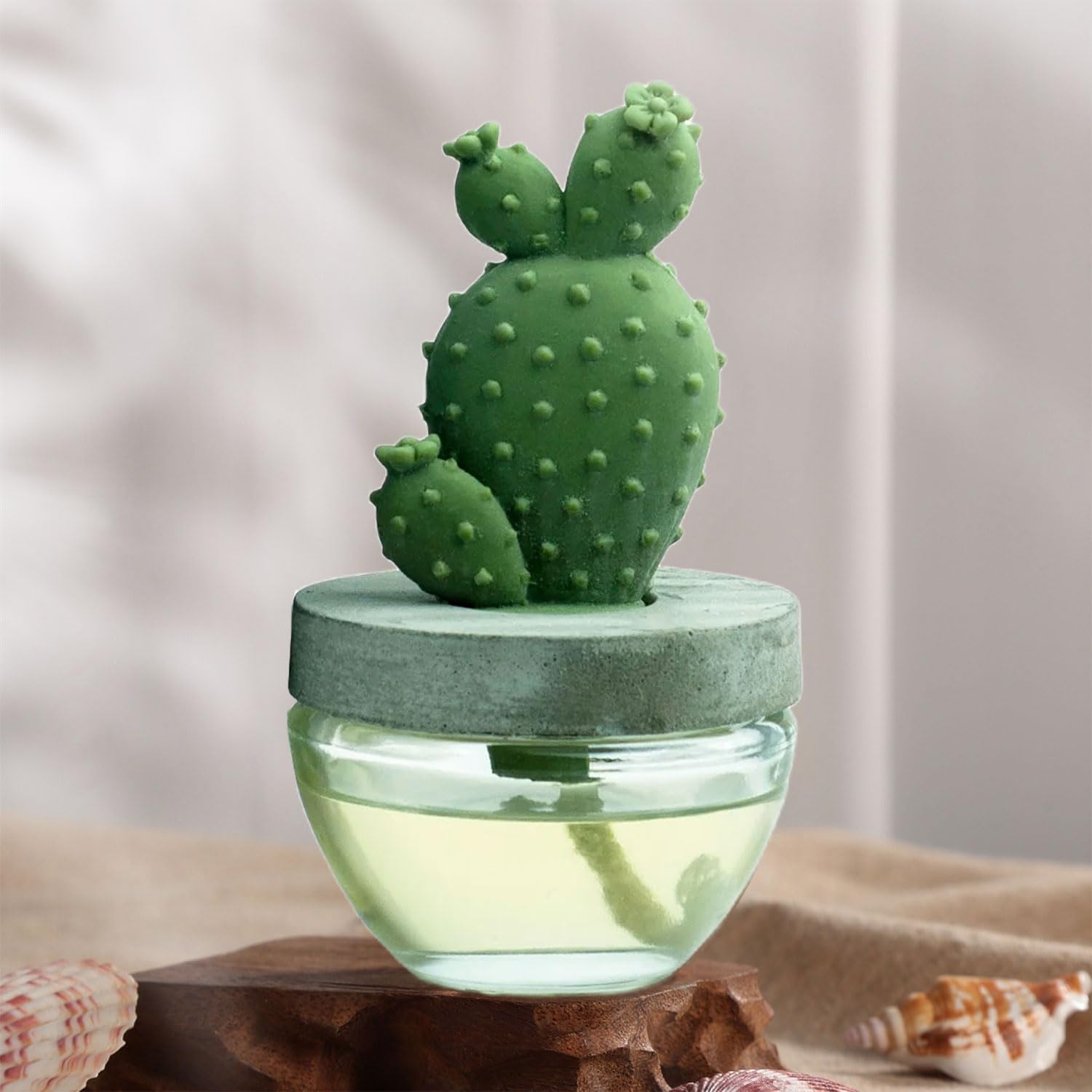 Pretty Valley Home Reed Diffuser Set - White Flower Gypsum Cactus Fragrance 338 fl oz