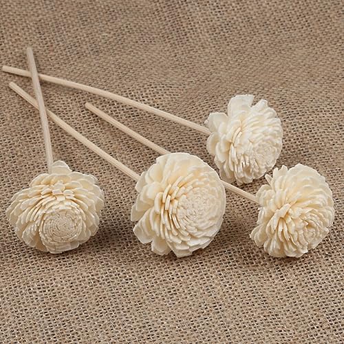 HOMSFOU Reed Diffuser Sticks 6pcs Rose Rattan Aroma Volatile Refill Sticks for Home Office Car