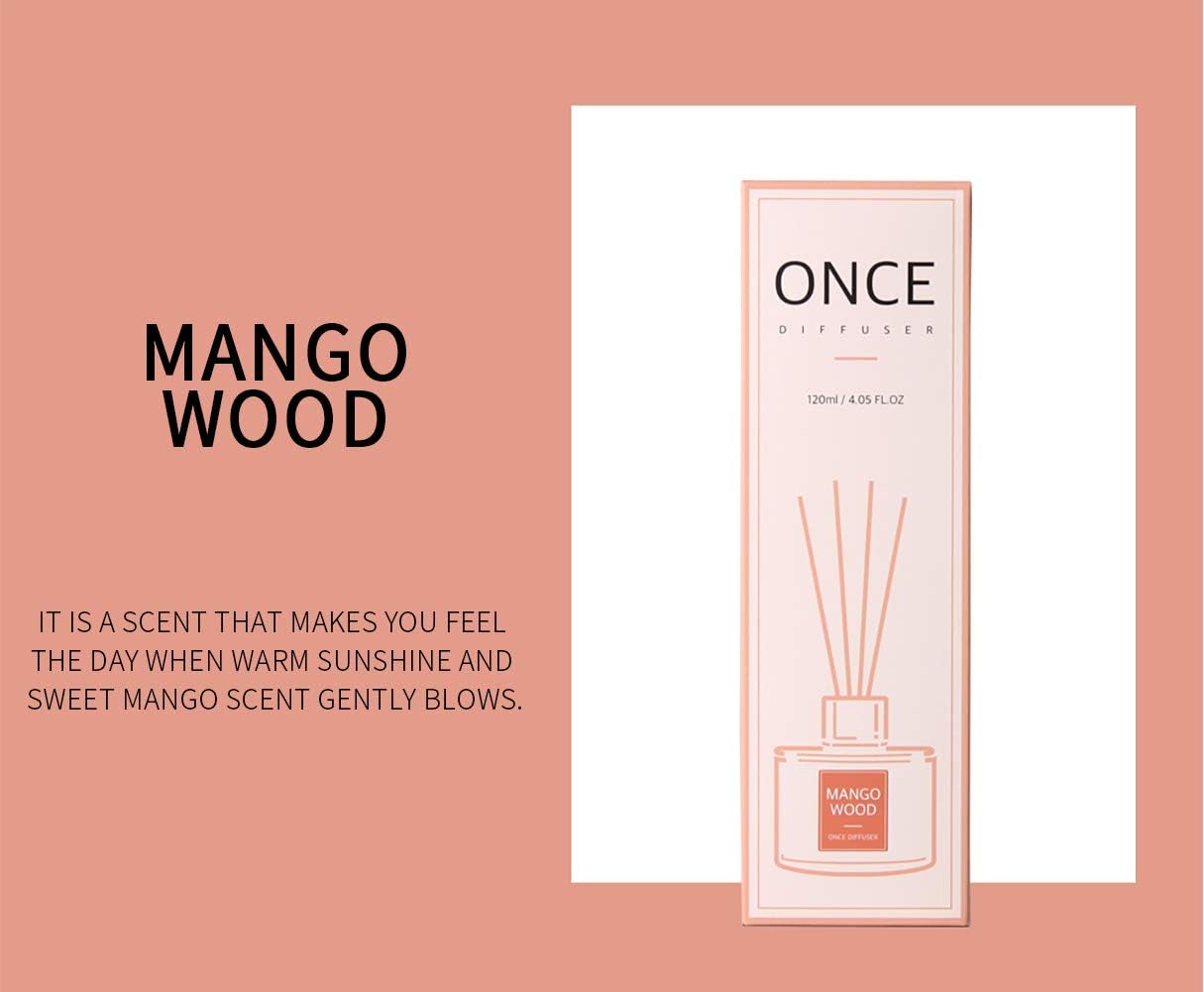 Once Natural Reed Diffuser Set Mango Wood 405 oz