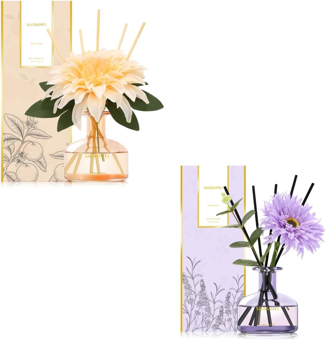 Saussavita Reed Diffusers Set Tangerine Lavender 710 oz