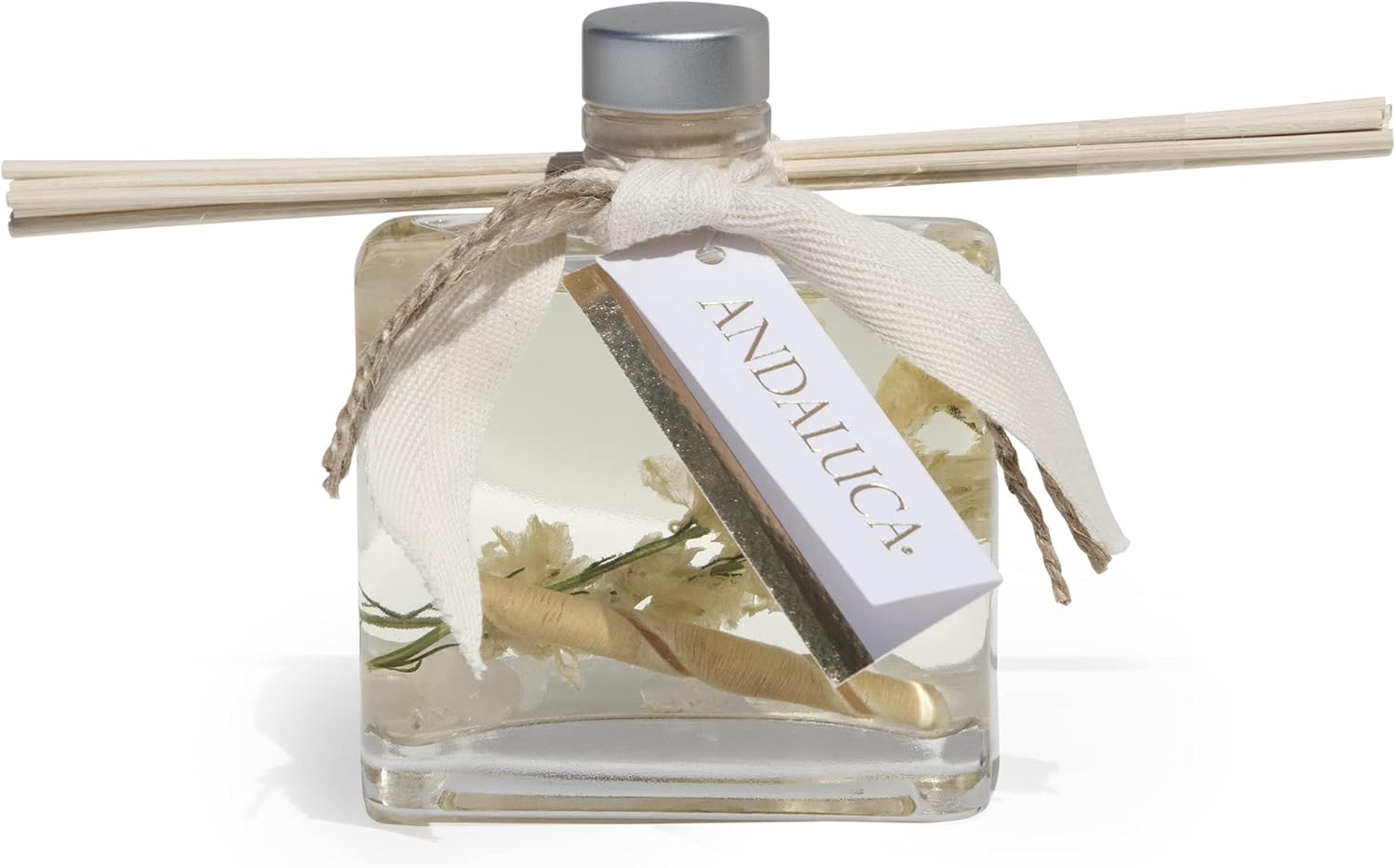 ANDALUCA White Selenite Sandalwood Reed Diffuser Set