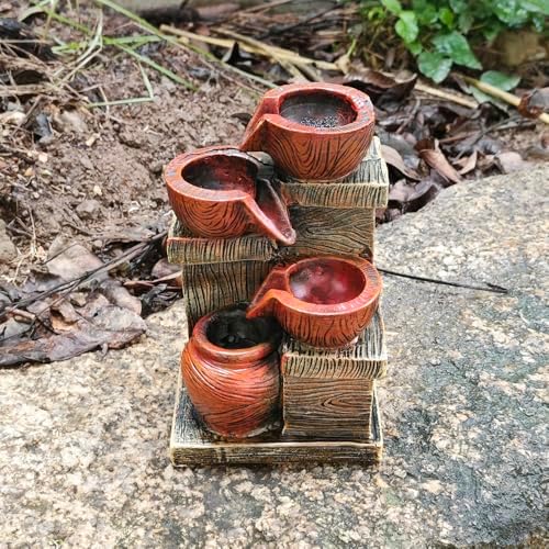 Youugior Rockery Stream Tabletop Fountain with Automatic Pump and Switch