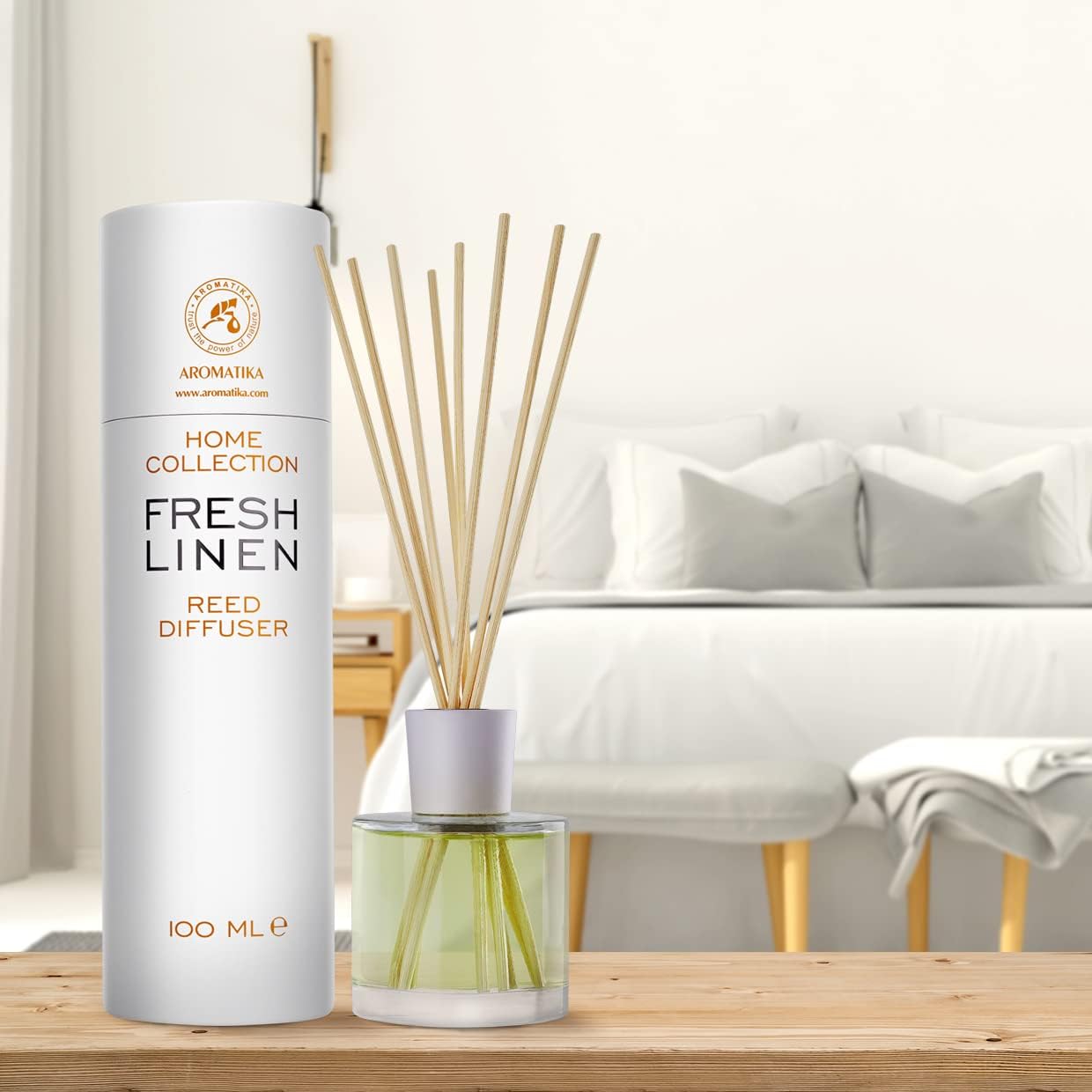 AROMATIKA Fresh Linen Reed Diffuser 34 Fl Oz