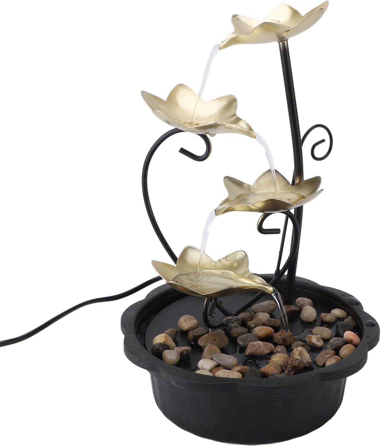 Flowing Water Tabletop Fountain with LED Night Light