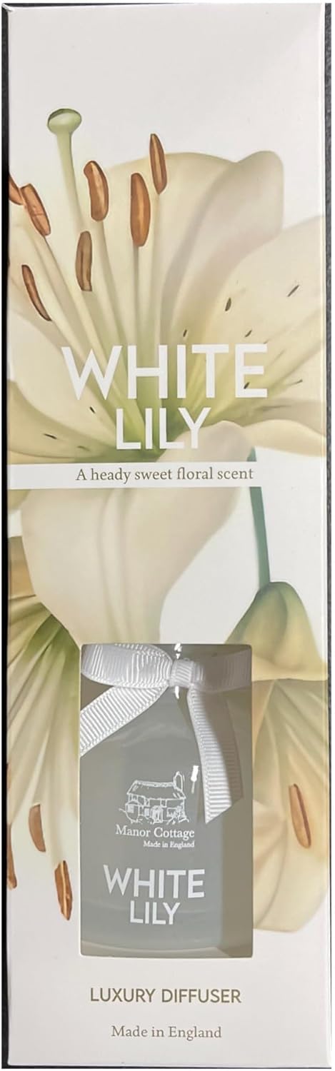 Manor Cottage Luxury Reed Diffuser 100ml White Lily