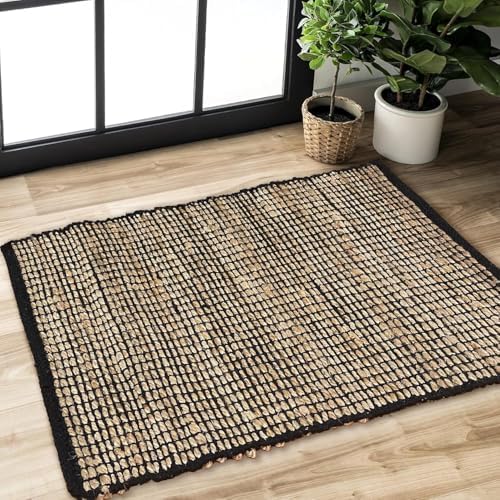 Chardin Home 2x3 Jute Cotton Woven Rug