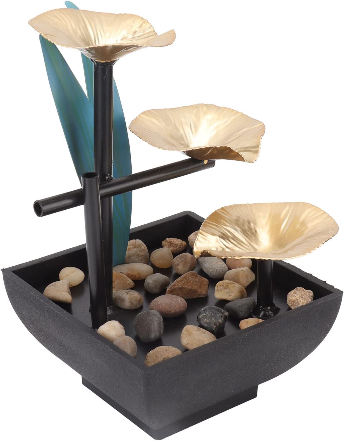 3 Tier Waterfall Tabletop Fountain with Pump and USB Power Supply