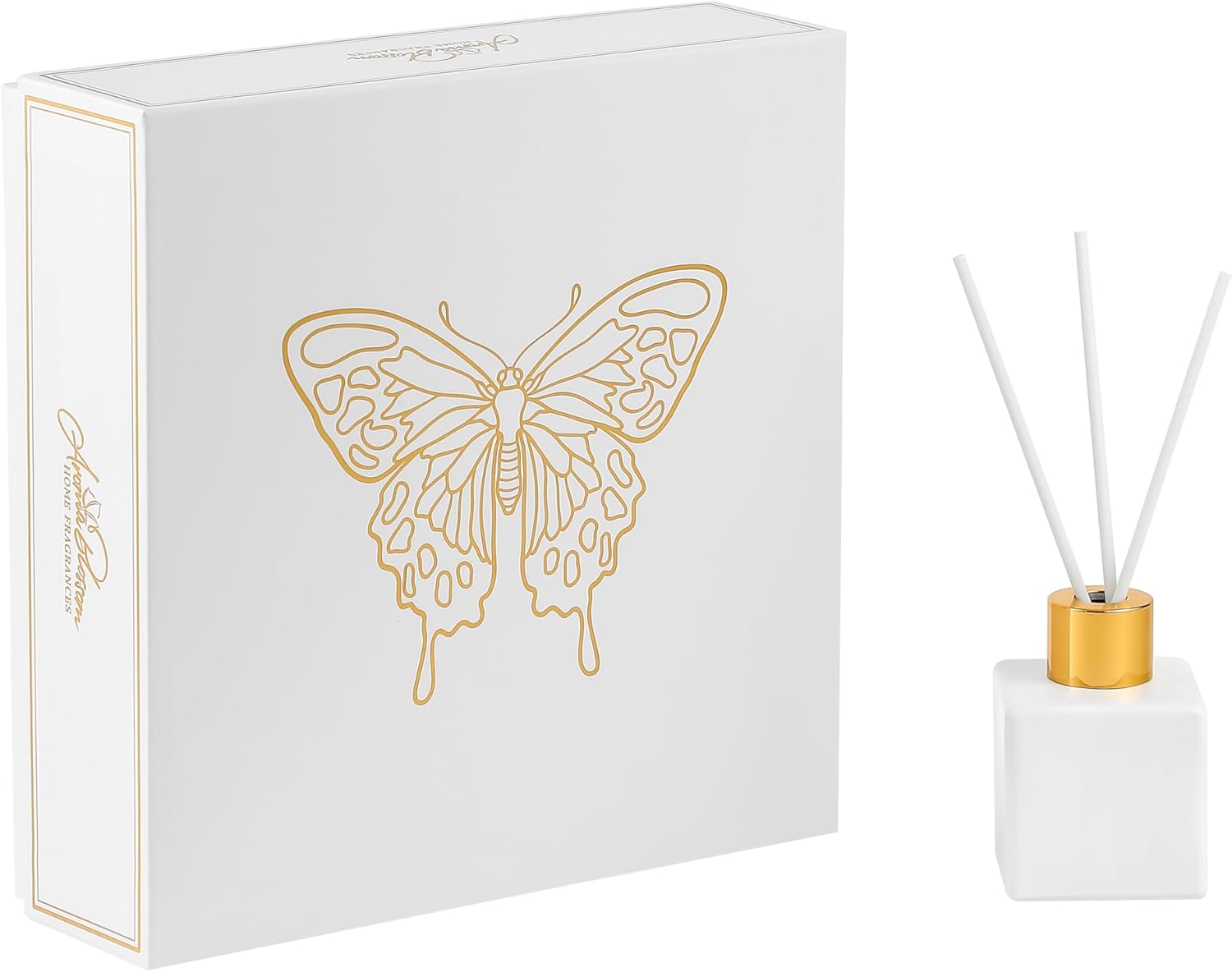 Vintage Square Reed Diffuser Set of 4 50 ml White