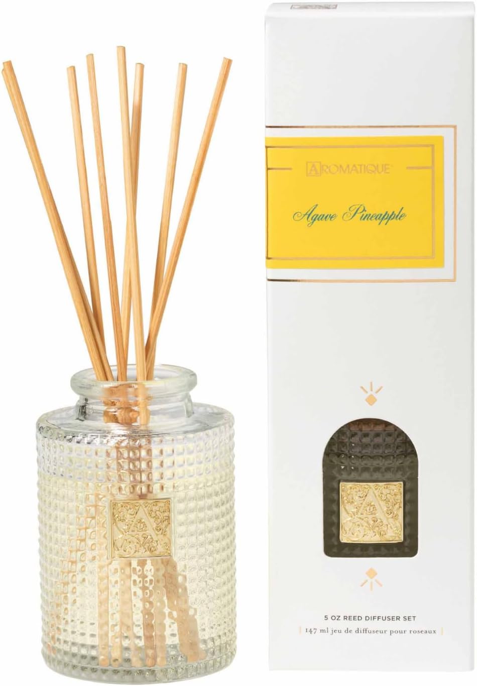 Aromatique Agave Pineapple Reed Diffuser Set 4 Oz