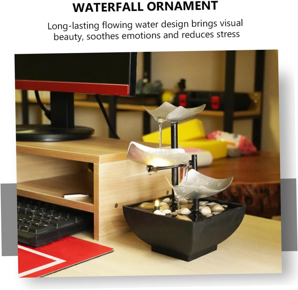 Running Water Tabletop Fountain for Desk Decor