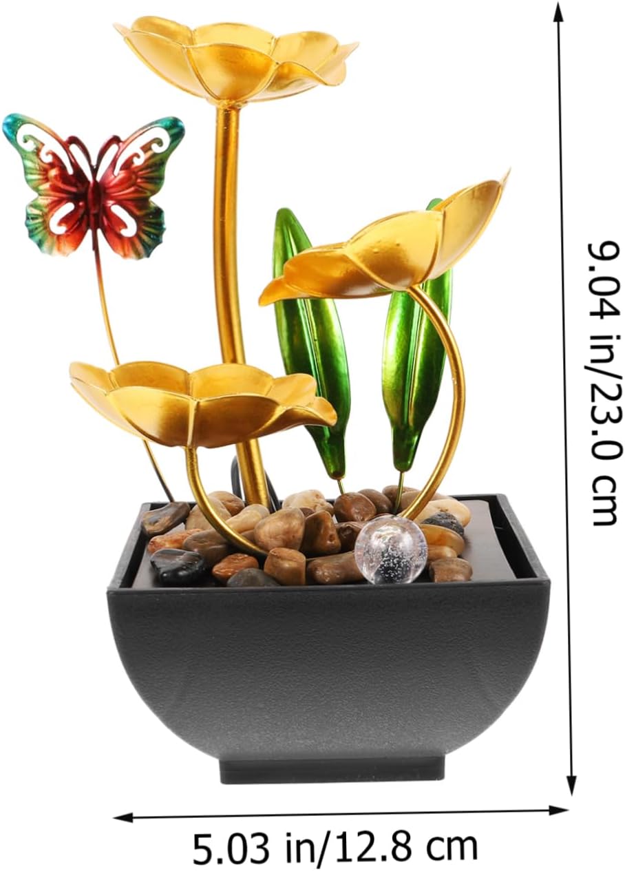 Vaguelly Solar-Powered Tabletop Fountain with Realistic Water Flow