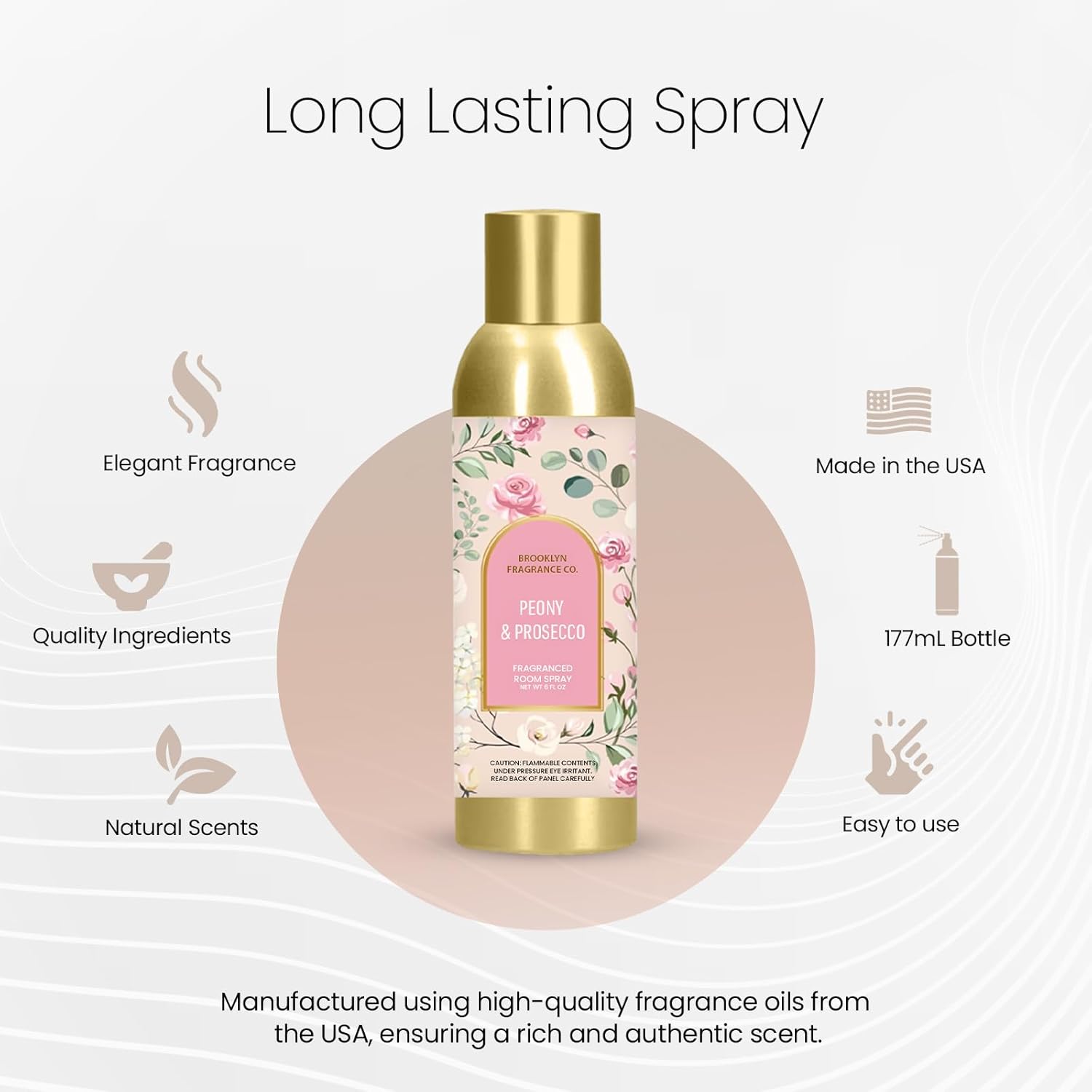 Brooklyn Fragrance Co Arches Room Spray - Floral Peony Prosecco 6 Fl Oz