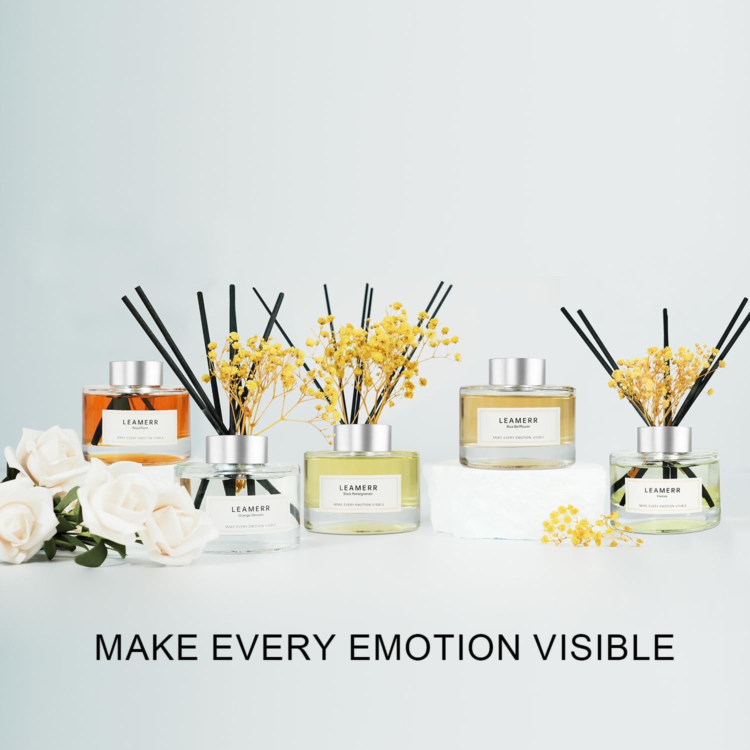 LEAMERR Reed Diffuser Set Orange Blossom 7 Fl Oz