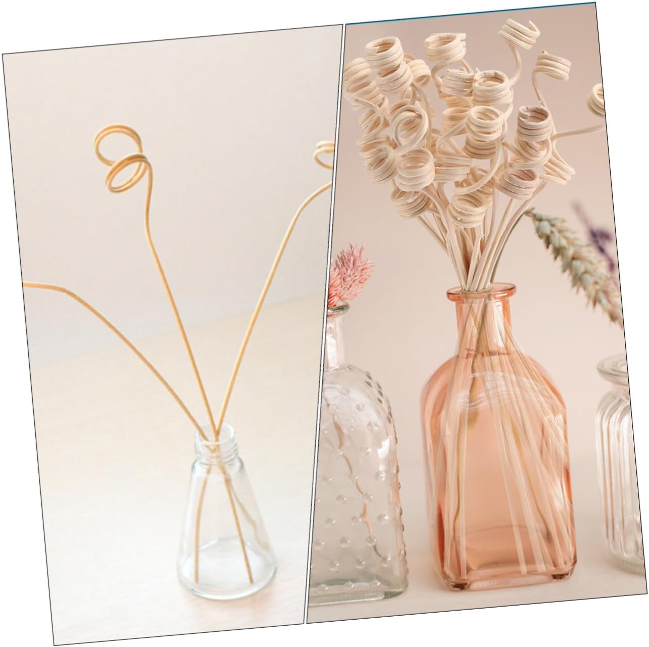 Wakauto 12-Piece Natural Aroma Diffuser Sticks Set for Home Fragrance and Bedroom Decoration