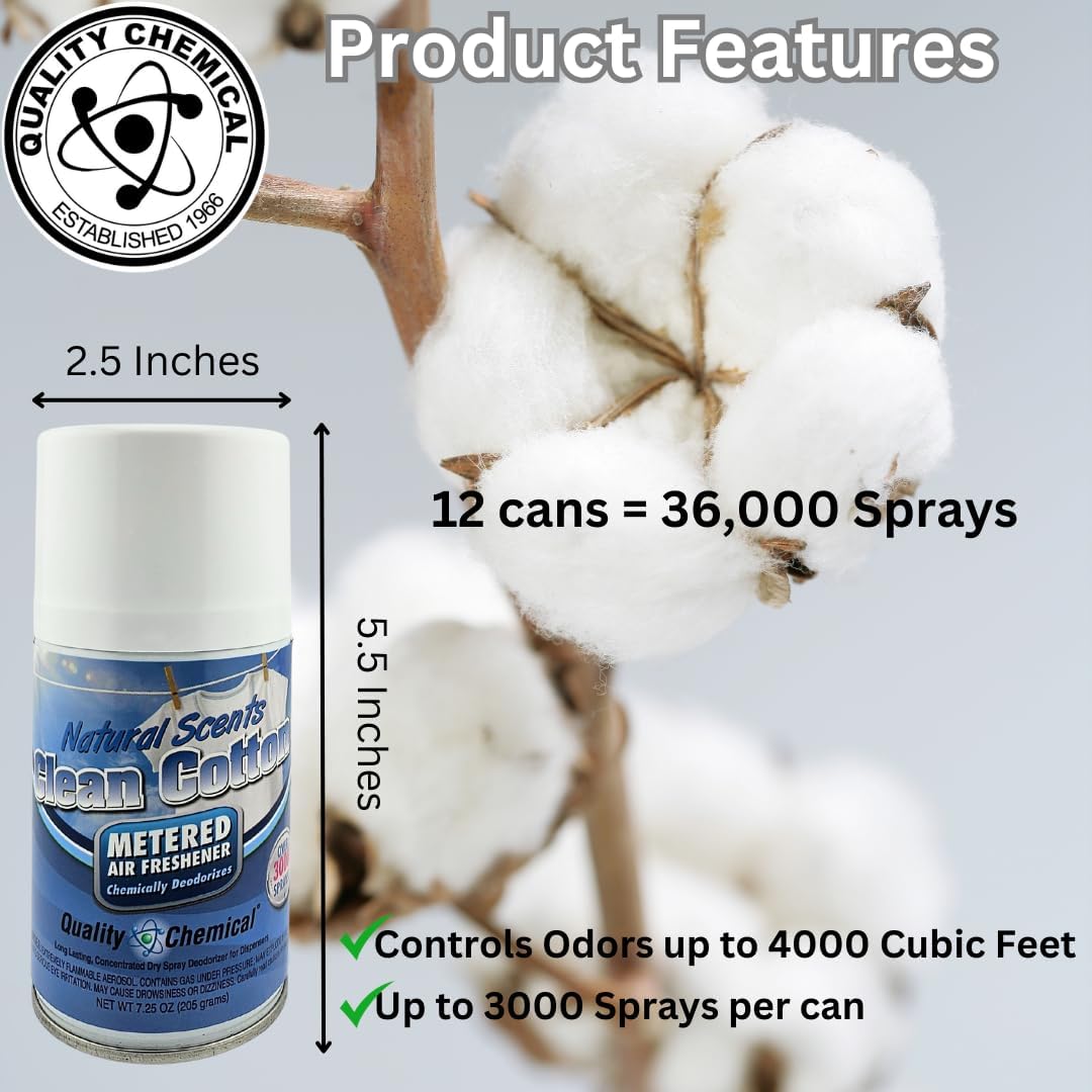 Quality Chemical Metered Aerosol Fragrance Refill Can Pack of 12