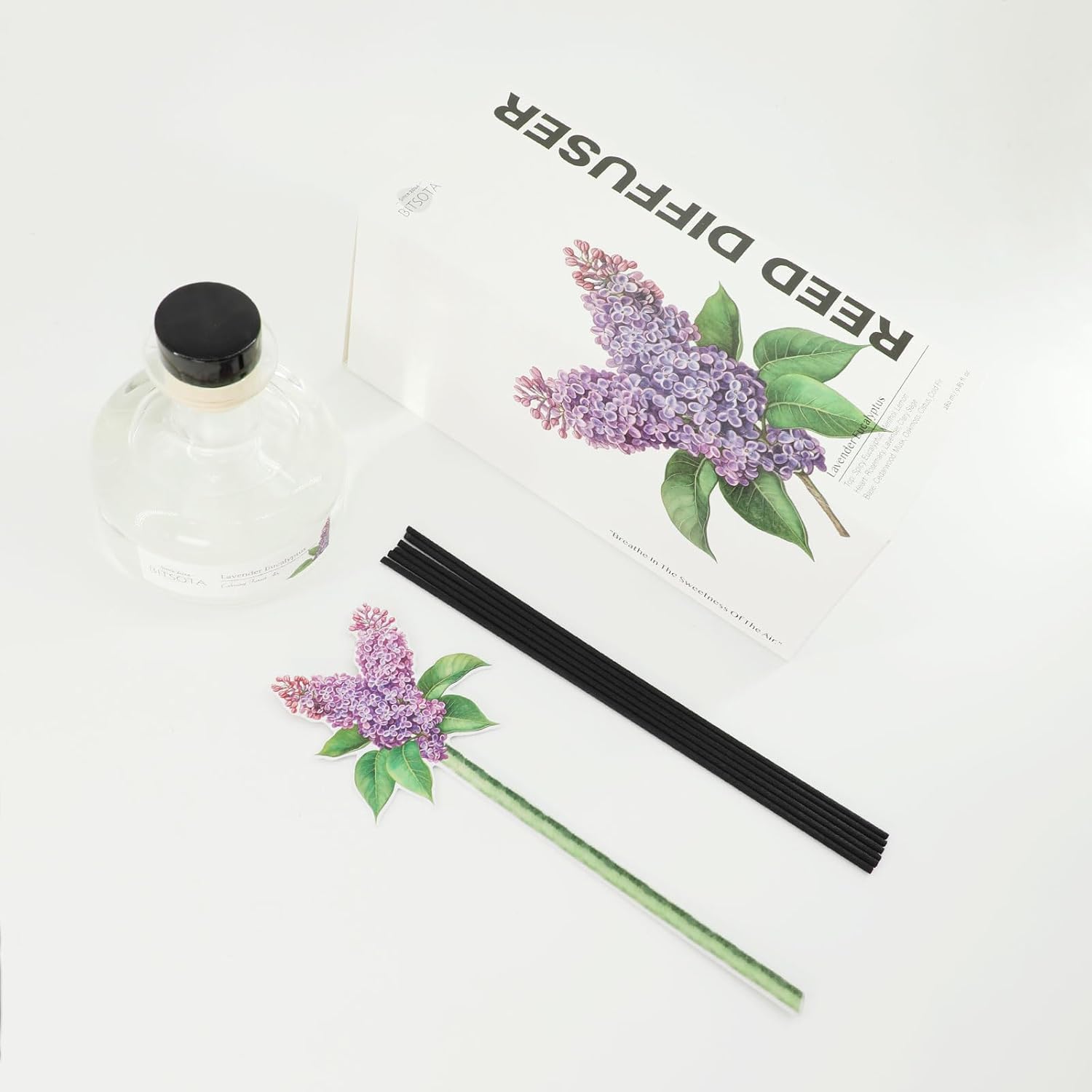 BITSOTA Reed Diffuser Set with Lavender Eucalyptus Scent