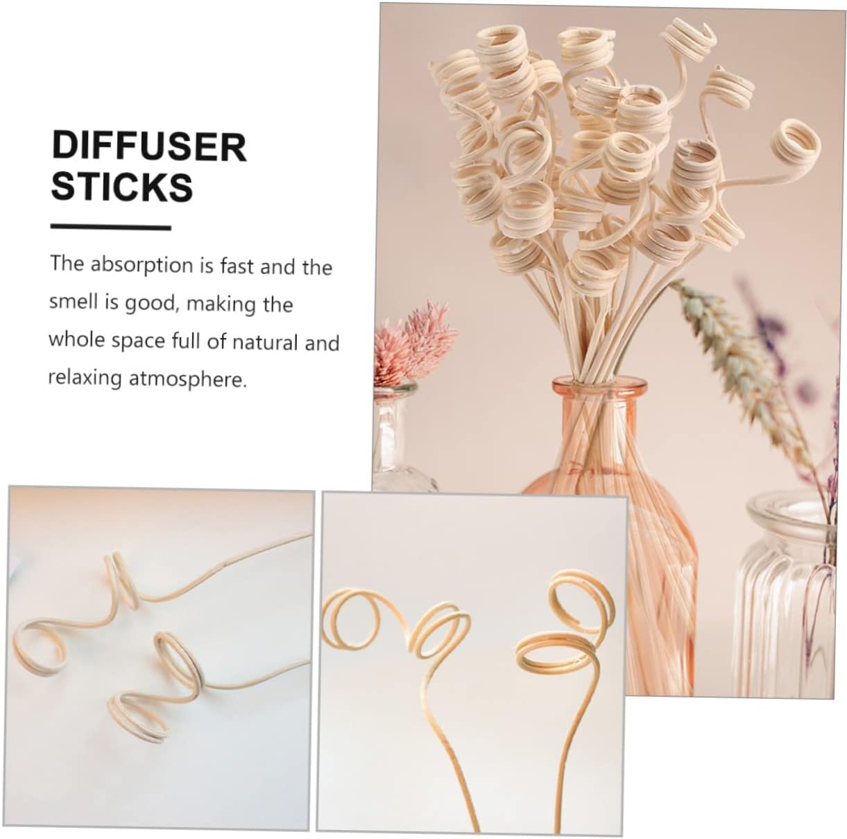 Cabilock 1 Set Rattan Diffuser Sticks for Essential Oils
