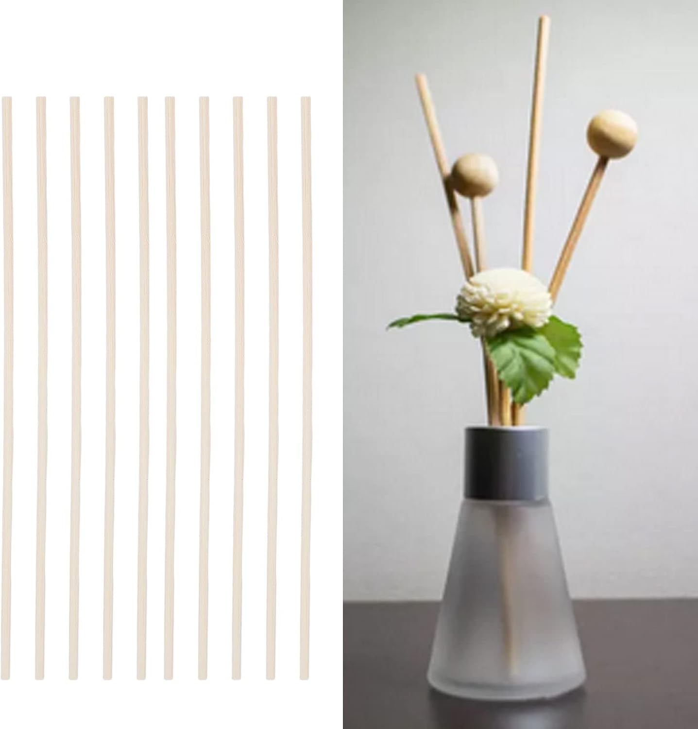 Asodomo 100pcs Reed Diffuser Sticks for Home Office Bathroom