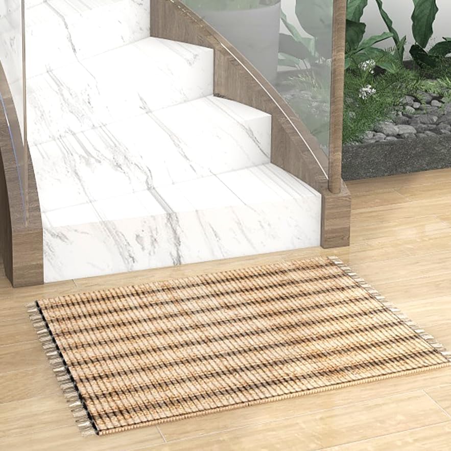 Eco Crave Natural Jute Braided 2x3 ft Entryway Rug