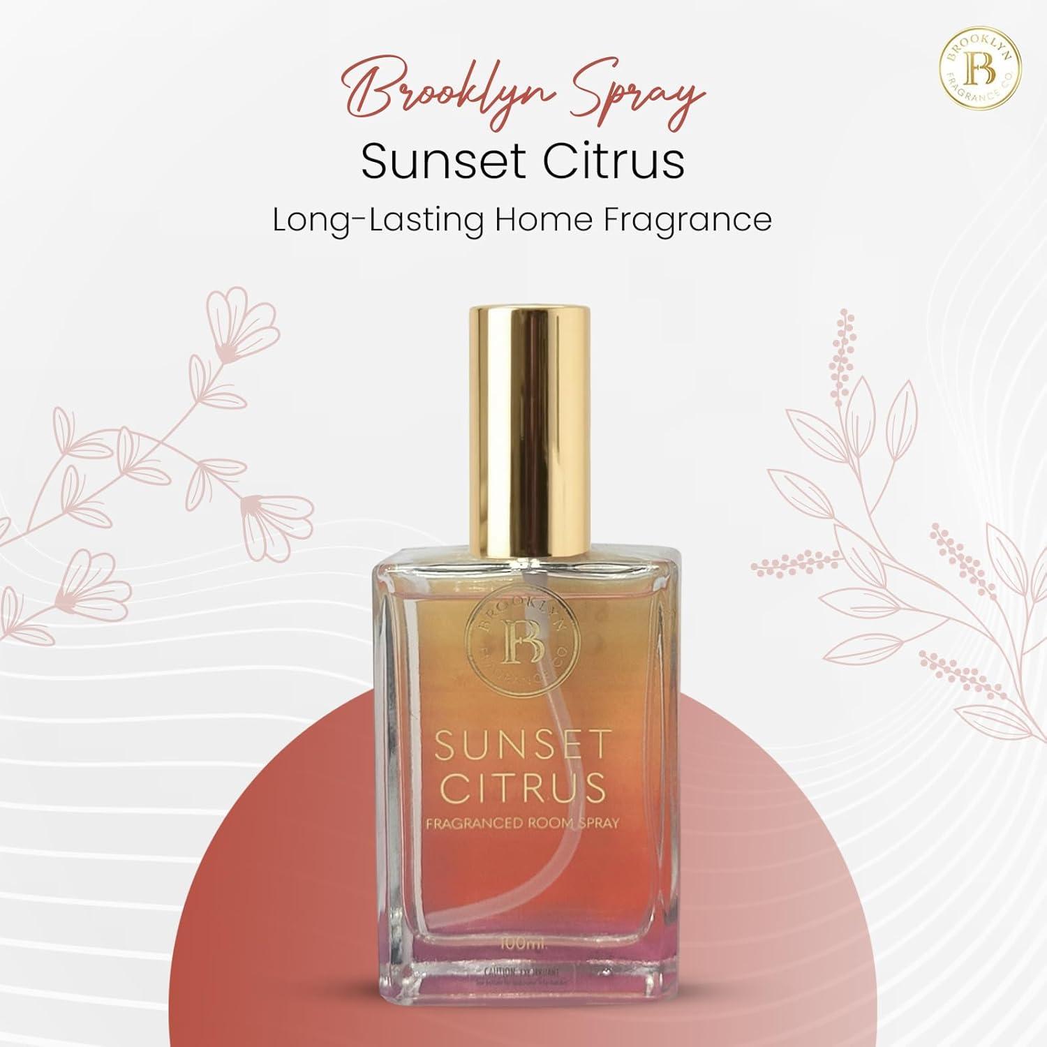 Brooklyn Fragrance Co Watercolor Ombre Room Spray - Premium Sunset Citrus