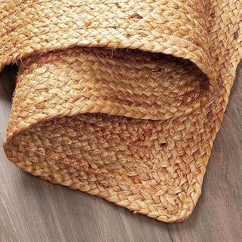 Kema Hand Woven Jute Braided Rug 2x3 Natural