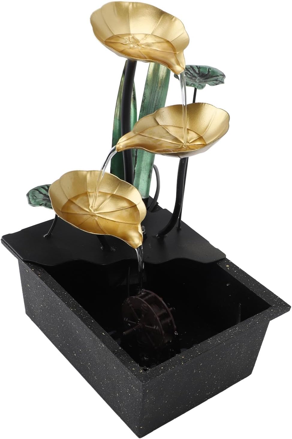 Tabletop Fountain with Silent Pump and LED Light