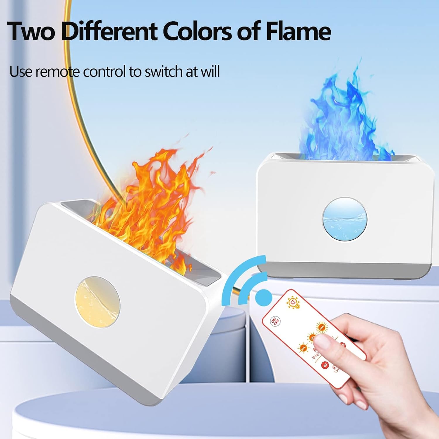 OLV Flame Diffuser with LED Light and Mist