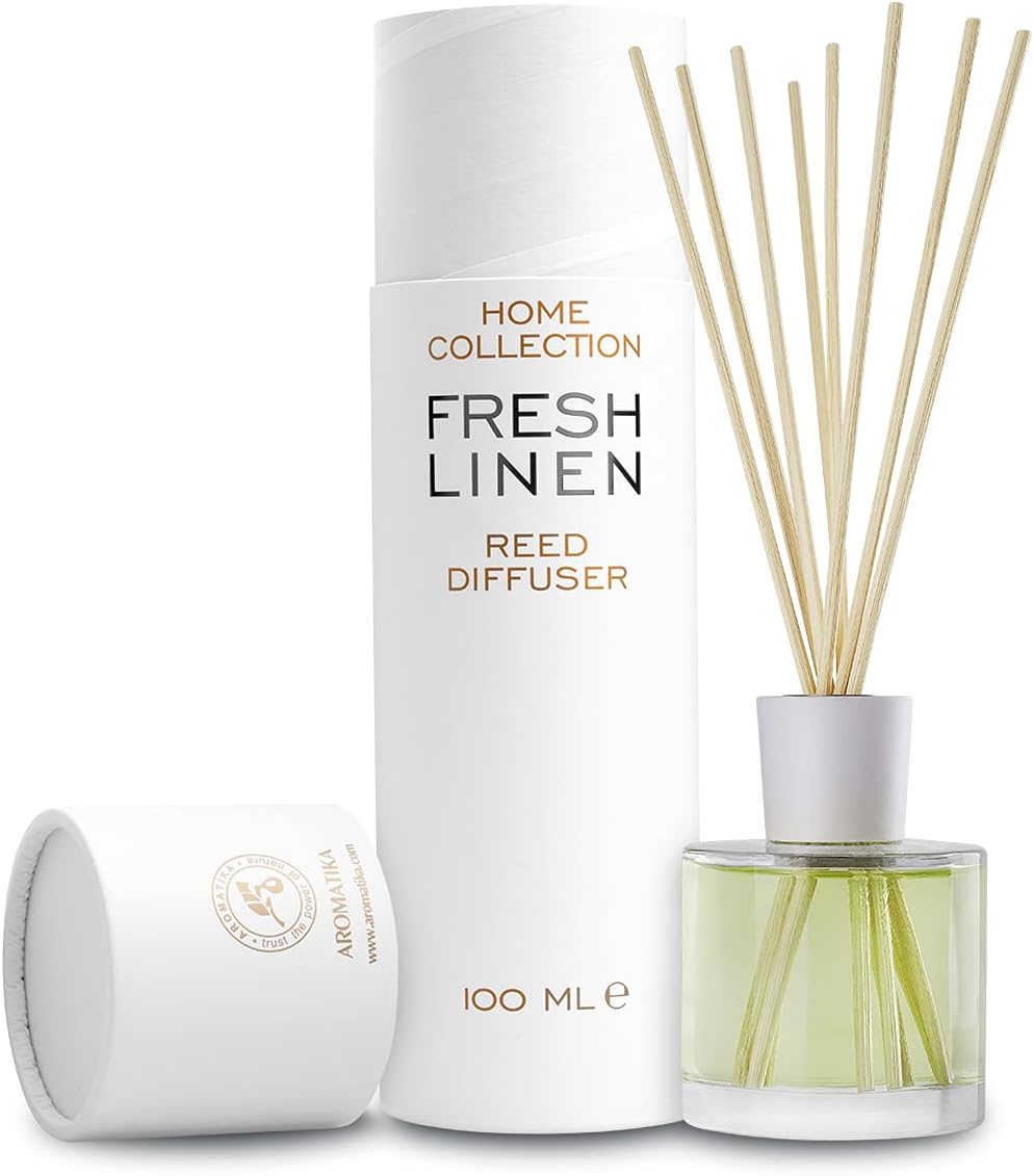 AROMATIKA Fresh Linen Reed Diffuser 34 Fl Oz