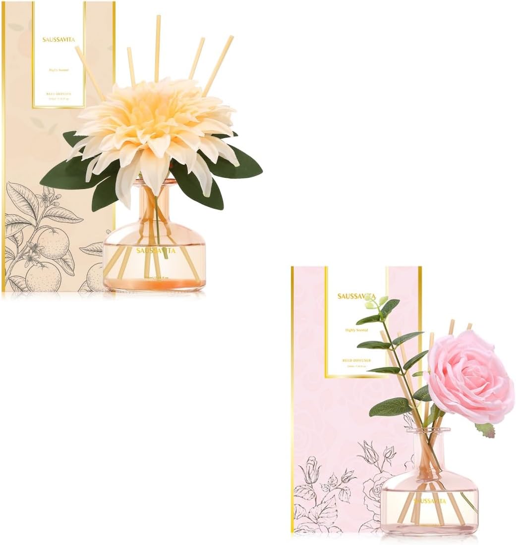 Saussavita Reed Diffusers Set Tangerine Pink Rose