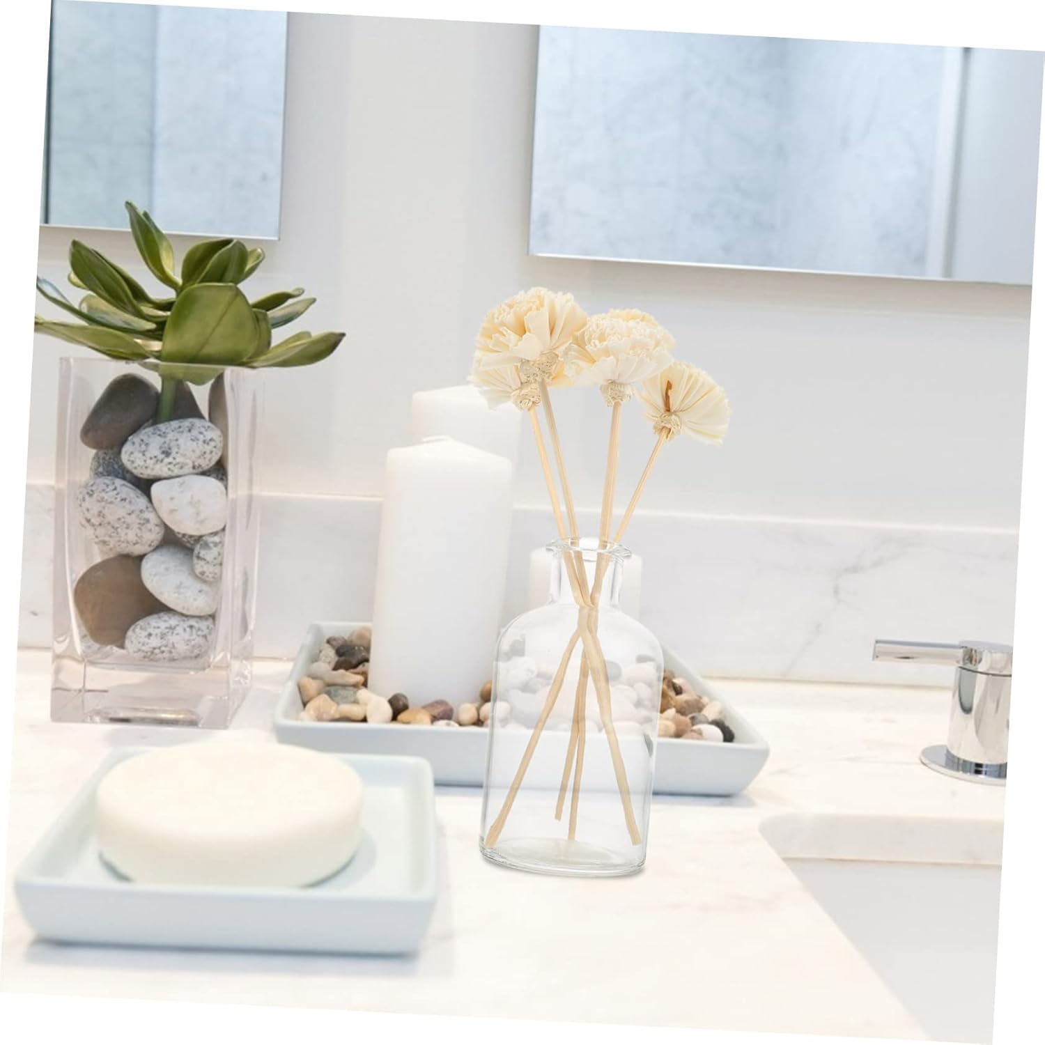 Hemoton Carnation Aroma Diffuser Sticks Set