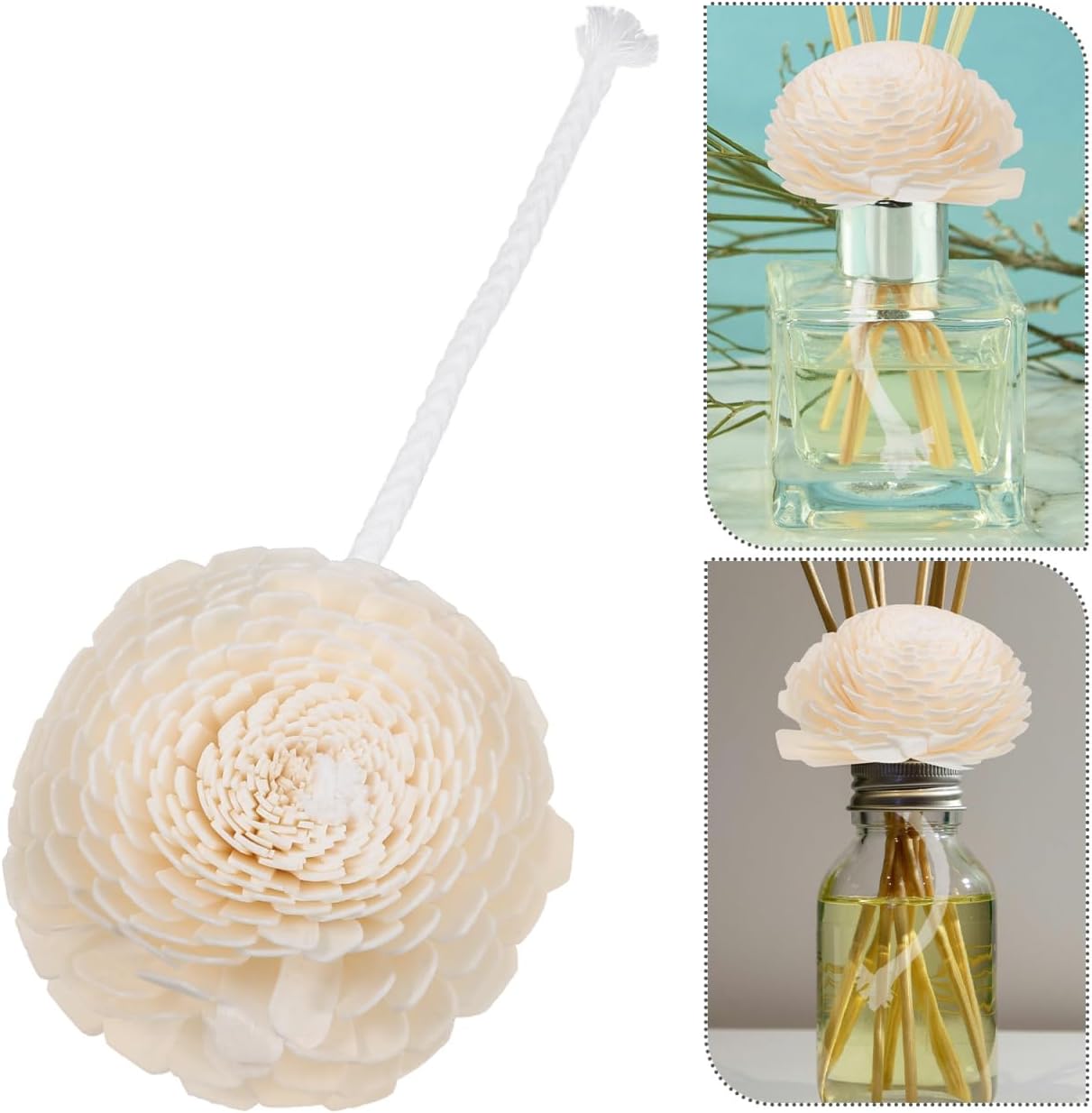 2pcs Diffuser Flowers with Rope for Home Decor