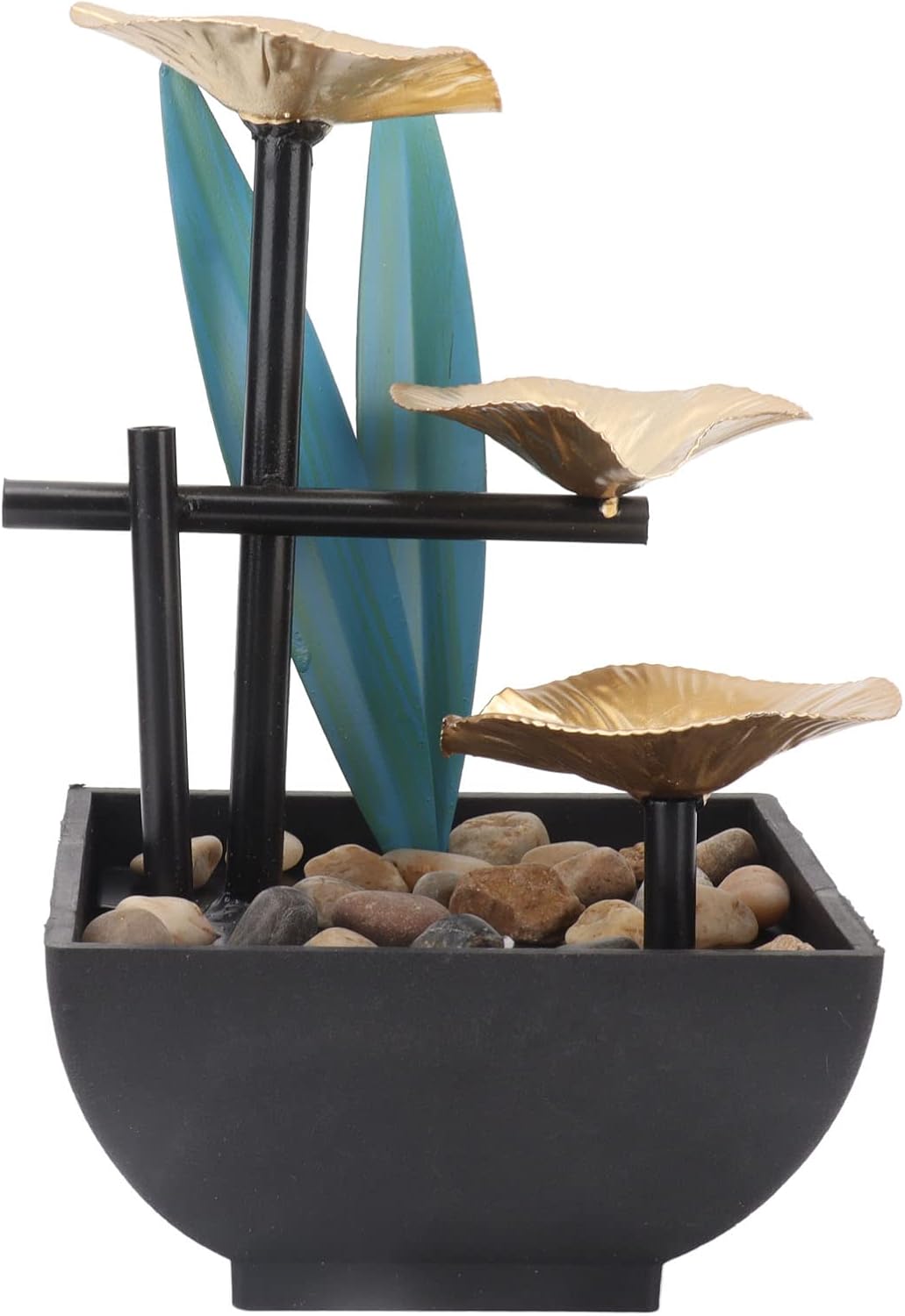 3 Tier Waterfall Tabletop Fountain with Pump and USB Power Supply