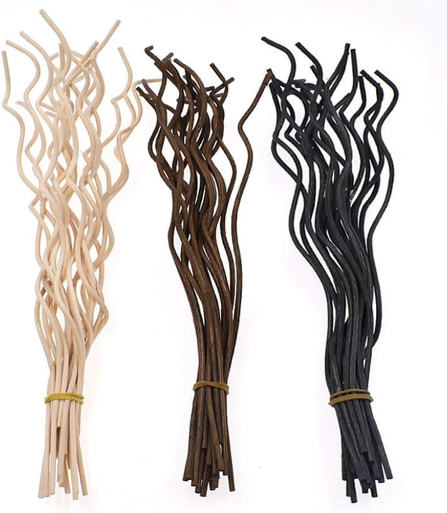20pcs Wavy Rattan Diffuser Sticks for Bedroom and Living Room