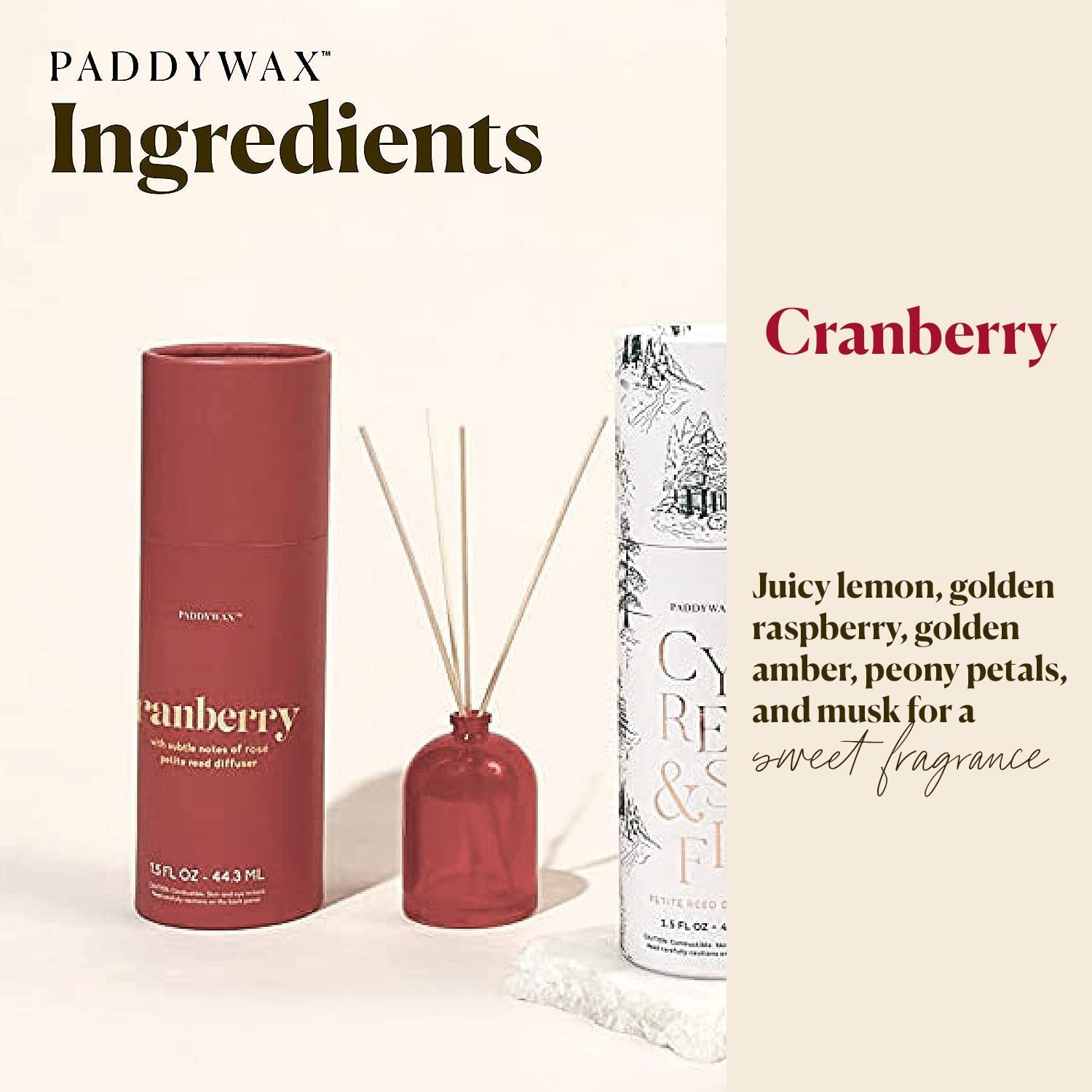 Paddywax Petite Diffuser 15oz Brick Red Glass