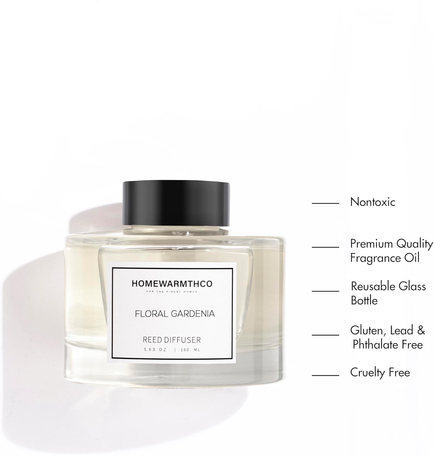 Floral Gardenia Reed Diffuser Set - Luxurious Fragrance for Home Office Bathroom