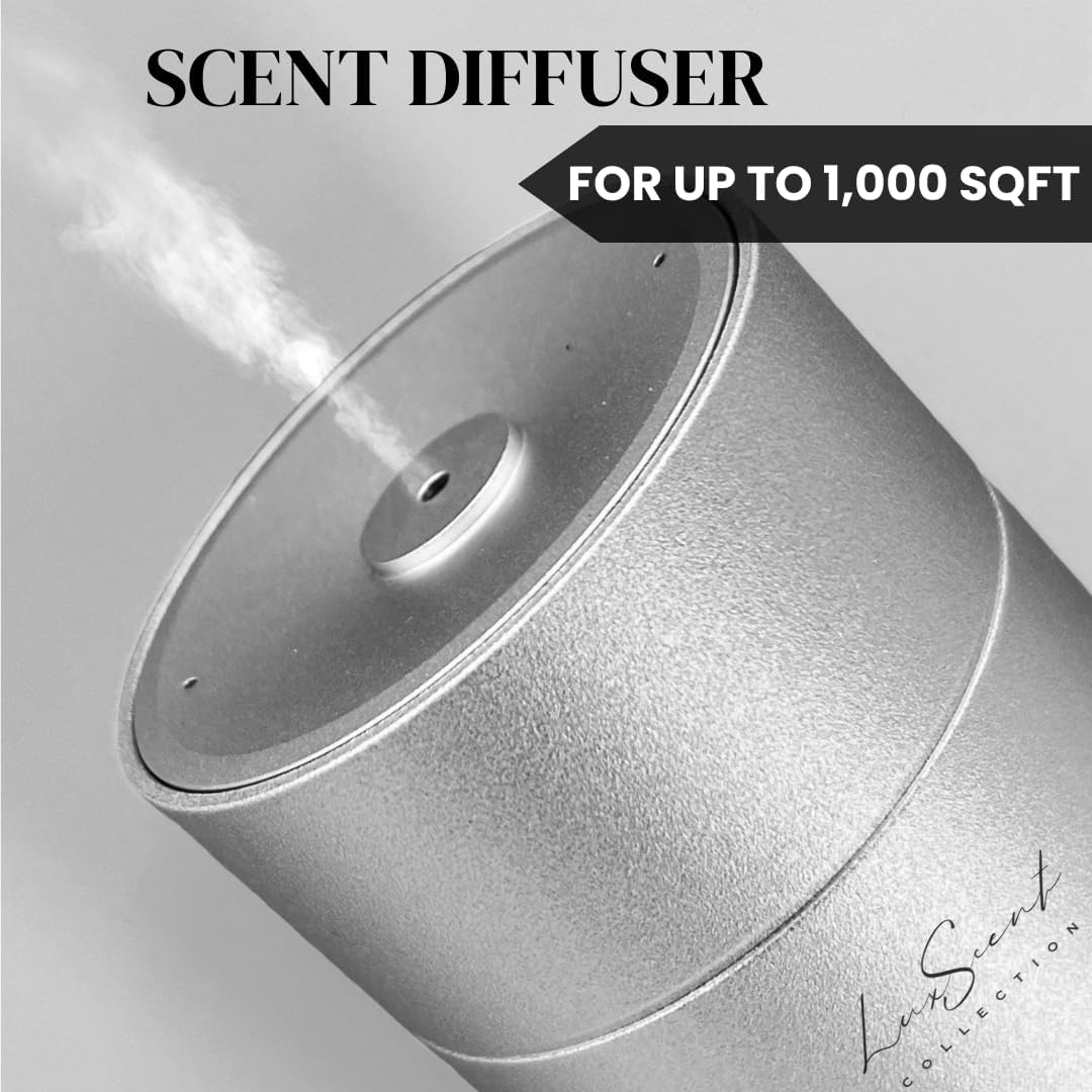 LUXSCENT COLLECTION Aroma Diffuser Starter Kit for 1000SQ FT Coverage - 120ML Waterless Essential Oil Included