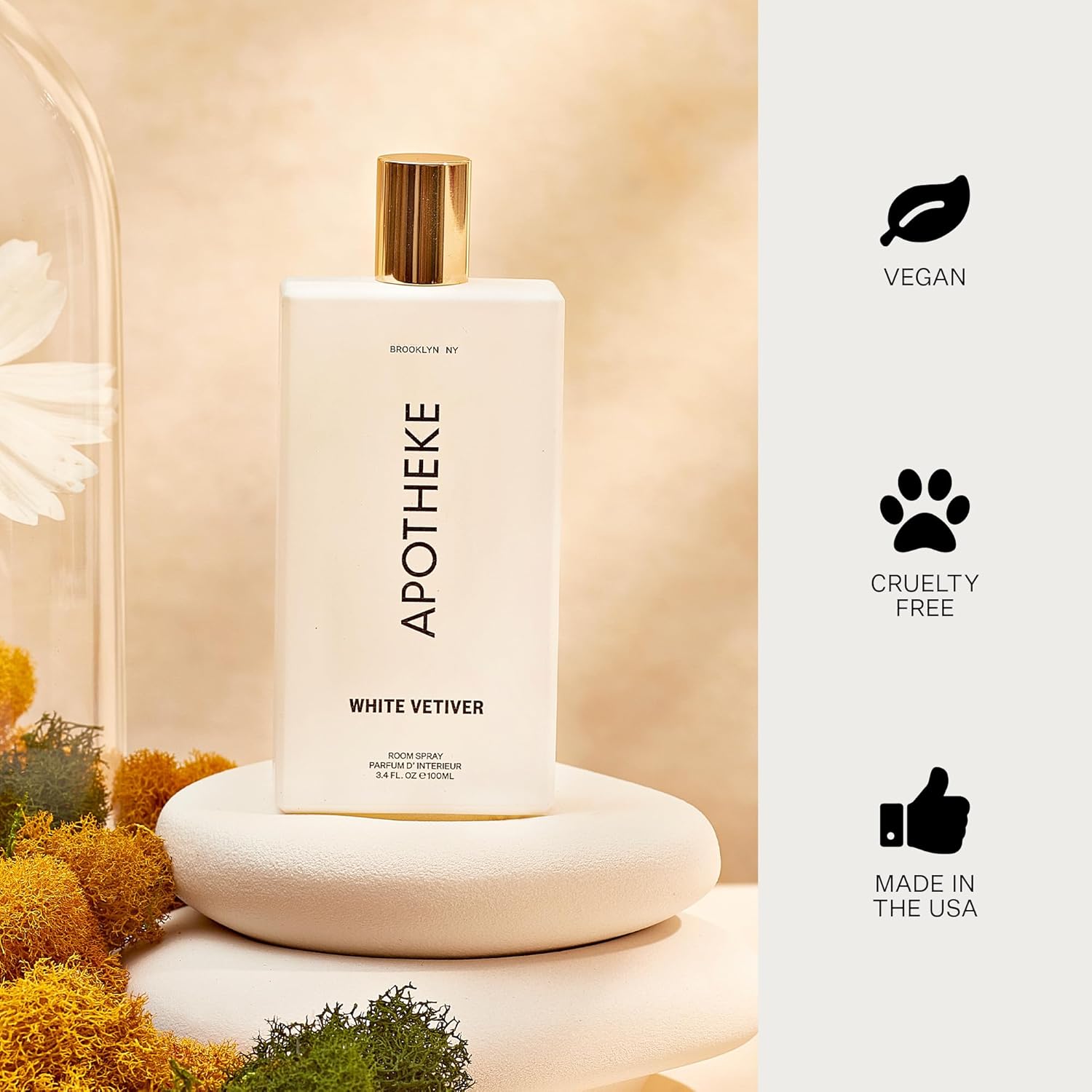APOTHEKE White Vetiver Room Spray - Fragrant Deodorizer for Home