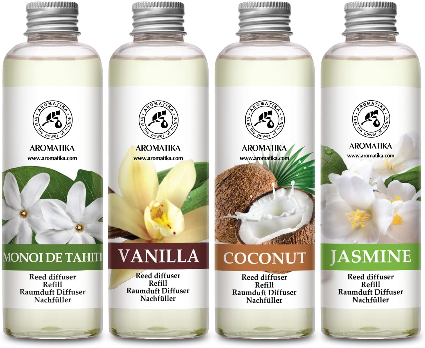AROMATIKA Reed Diffuser Set 4 x 68 Fl Oz