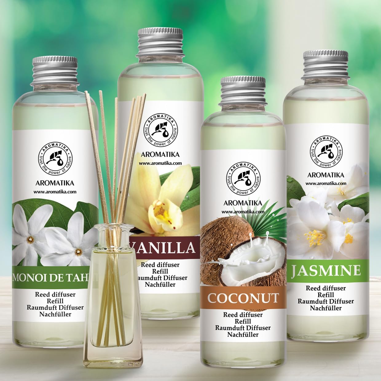 AROMATIKA Reed Diffuser Set 4 x 68 Fl Oz